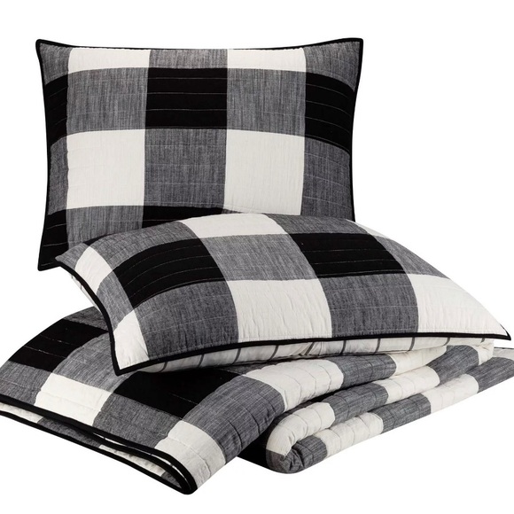 NEW Better Homes & Gardens Black Buffalo Plaid Cotton, Standard Sham (2 Counts) - Picture 3 of 7